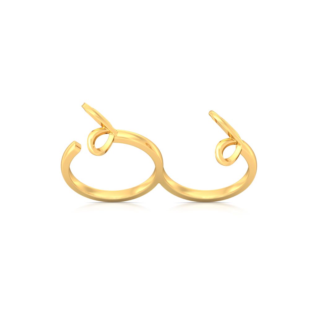 Twin Loop Gold Rings alternate view 3