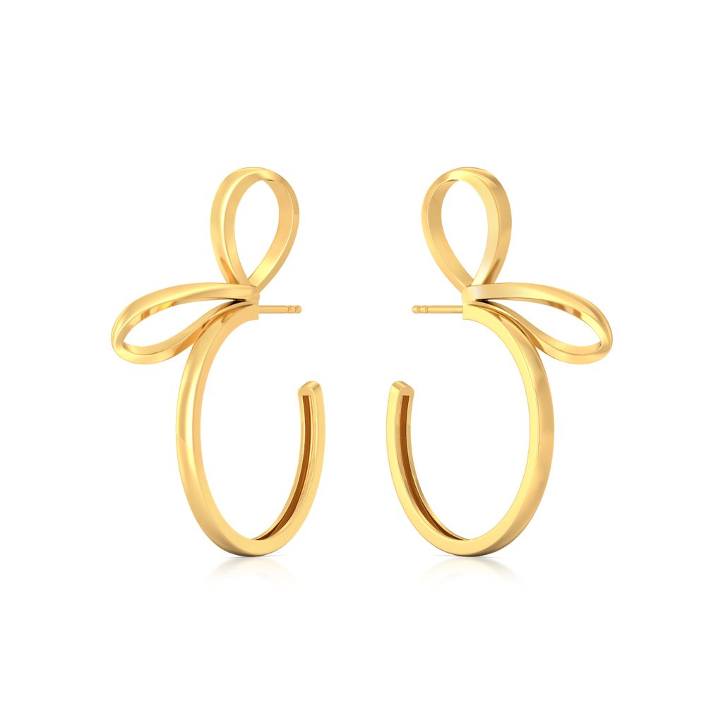 Twin Loop Gold Earrings