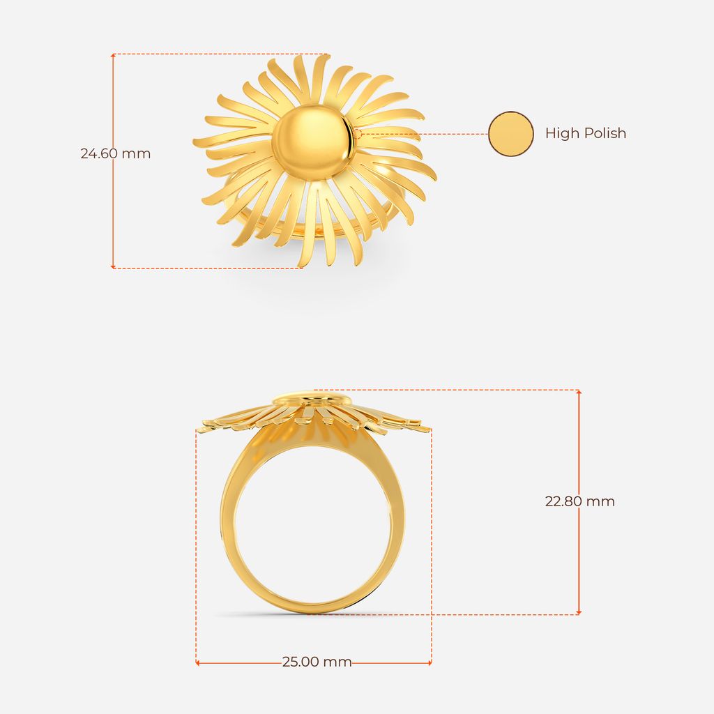 Whimsical Sun Gold Rings image