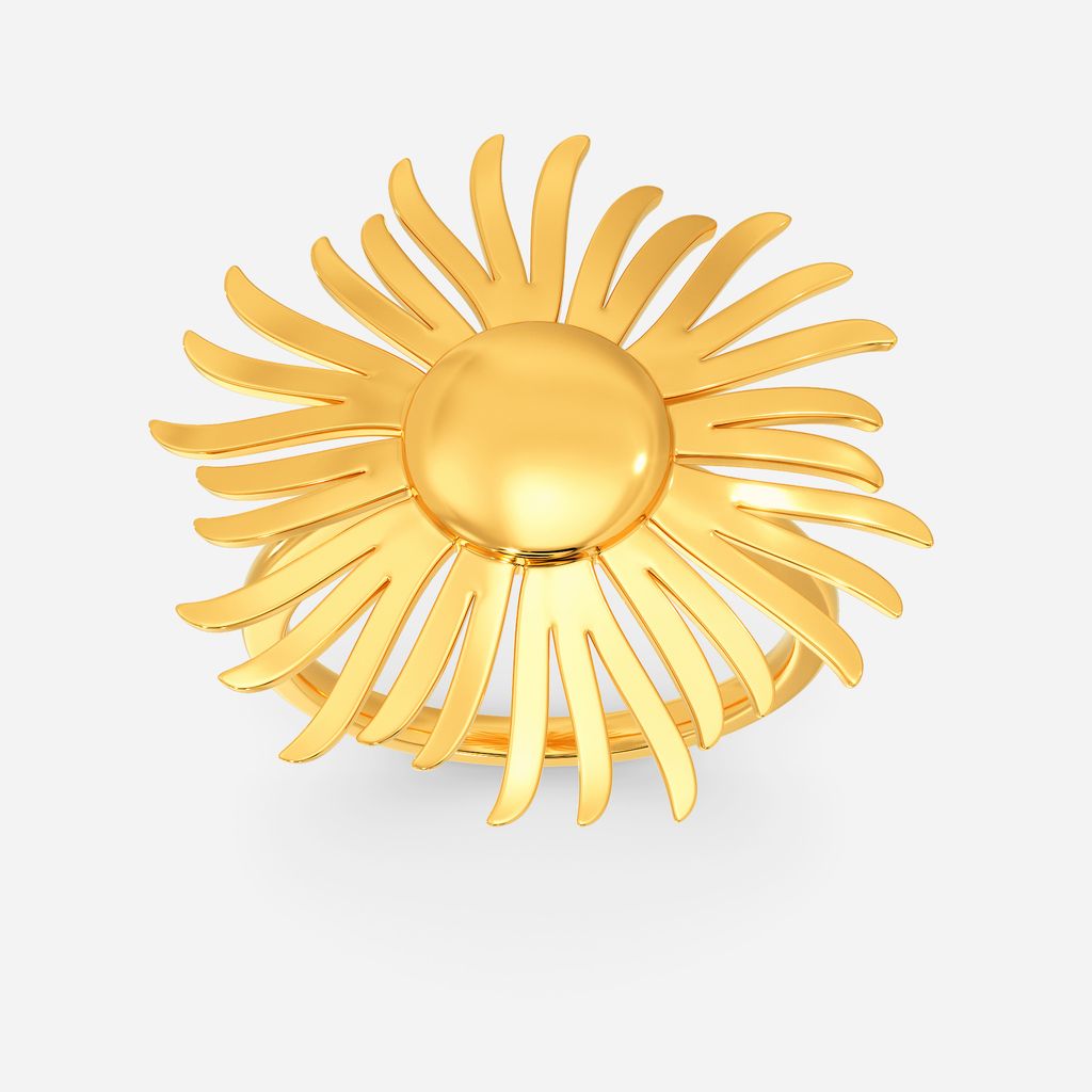 Whimsical Sun Gold Rings image