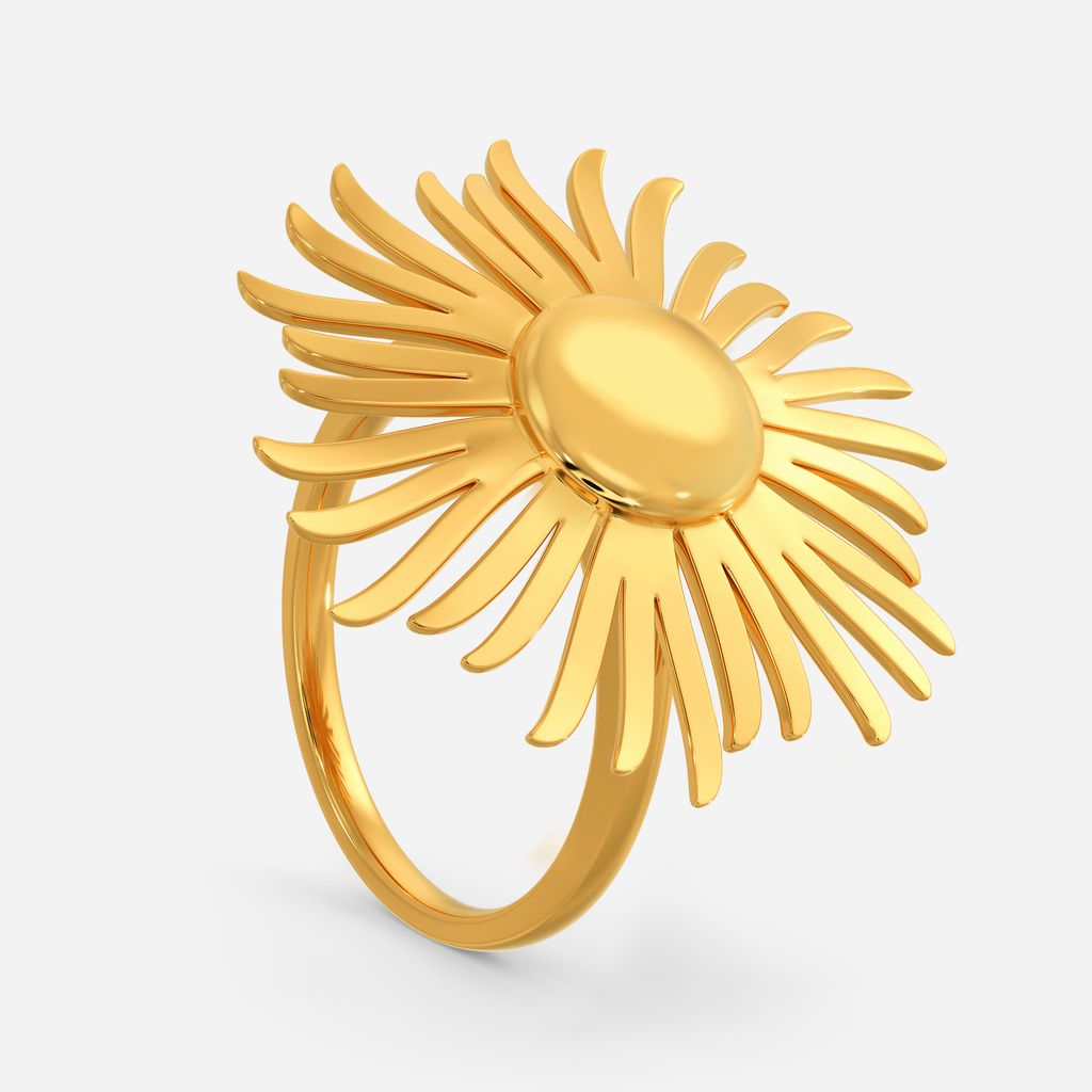 Whimsical Sun Gold Rings image