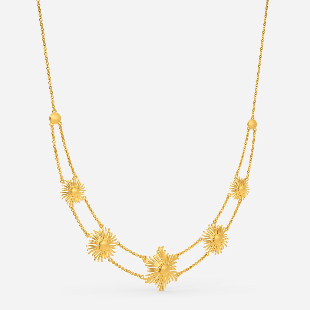 Whimsical Sun Gold Necklaces