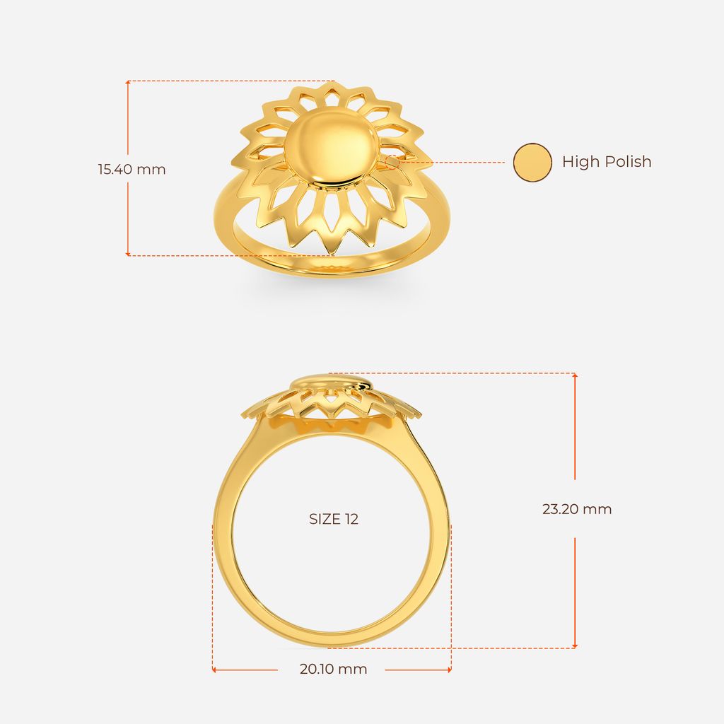 Spirit O Sun Gold Rings image