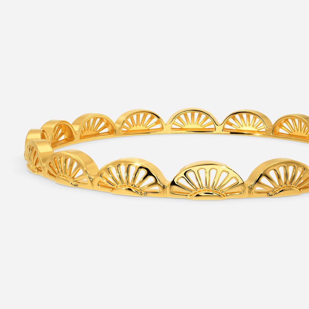 Radiant Rays Gold Bangles