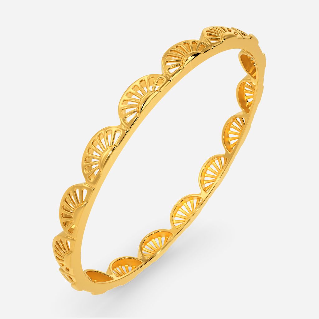 Radiant Rays Gold Bangles