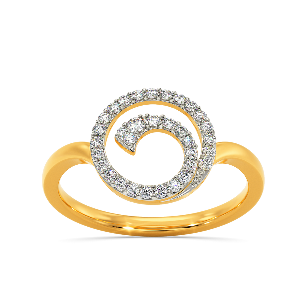 White Wave Diamond Rings alternate view 3