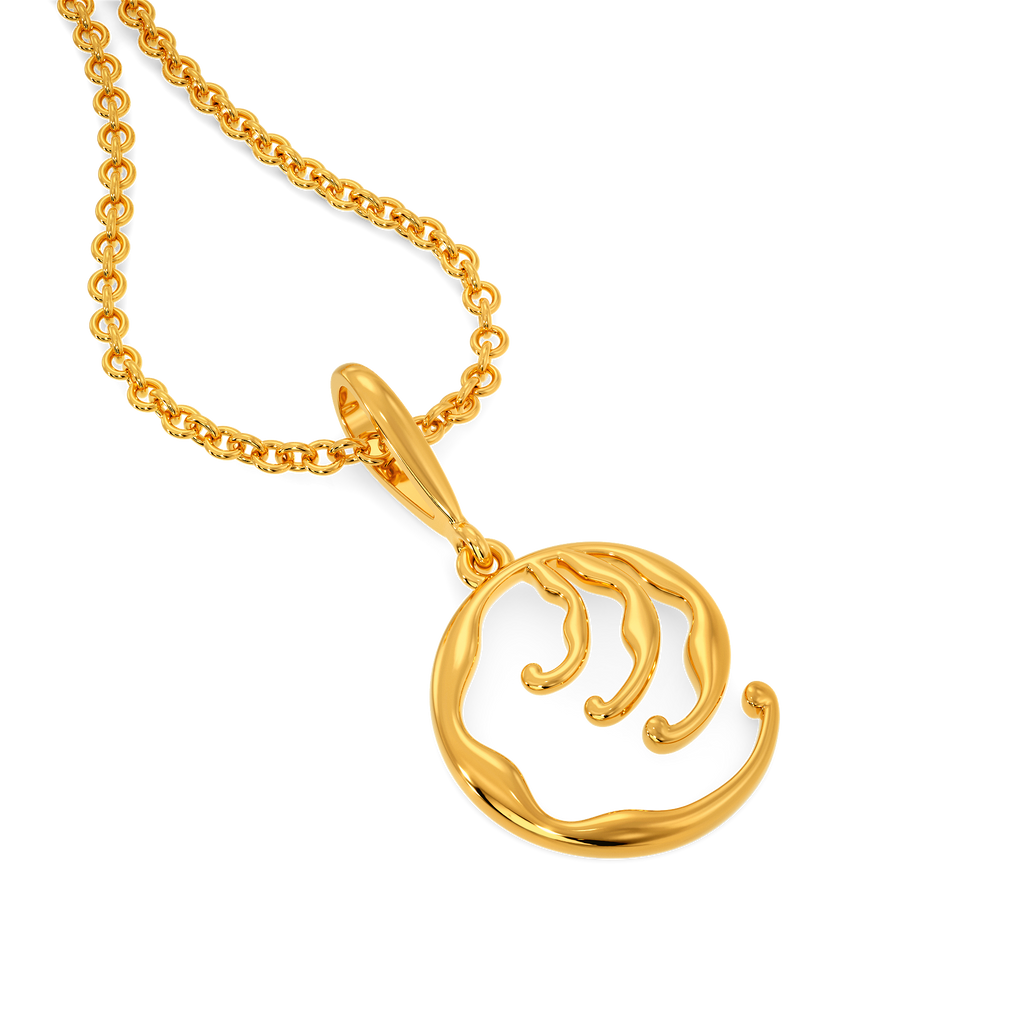 Ocean's Echo Gold Pendants