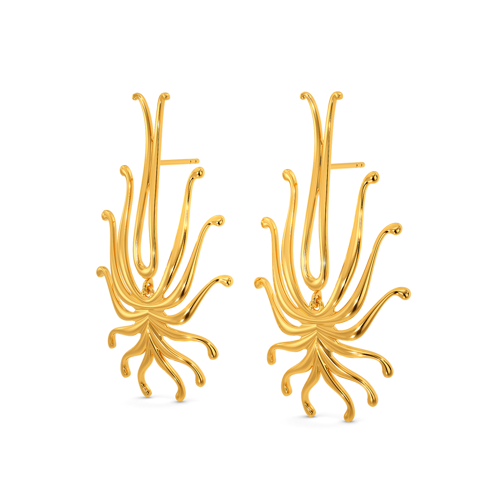 Underwater Magic Gold Earrings