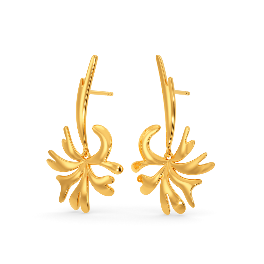 Ocean Power Gold Earrings