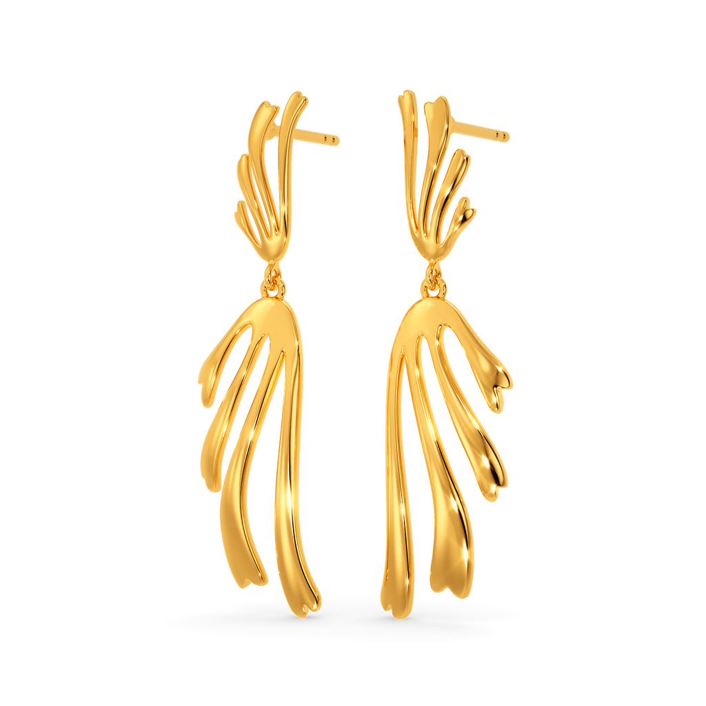 Ocean Craze Gold Earrings