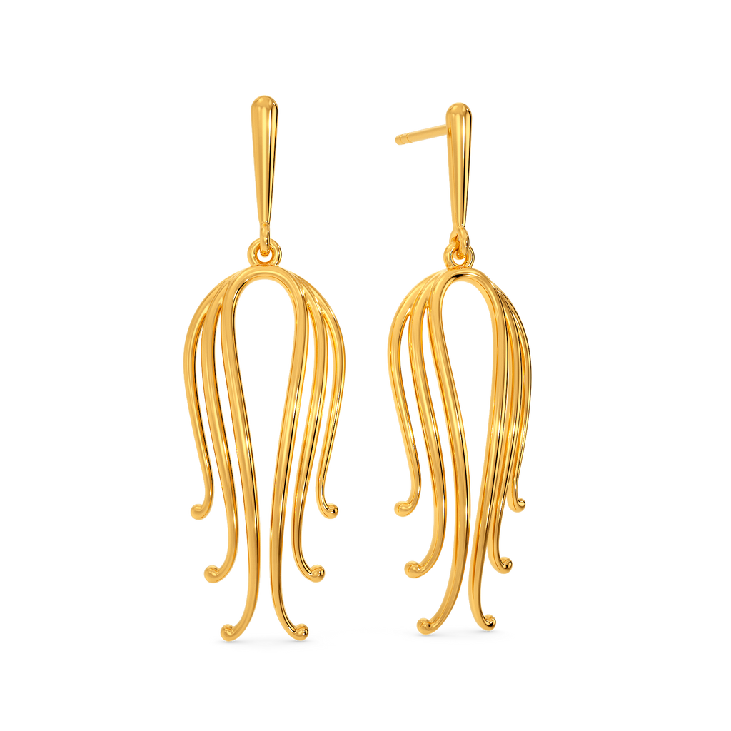 Mystery Waters Gold Earrings