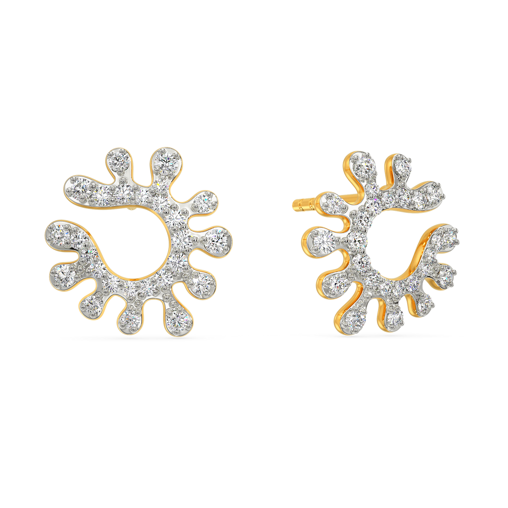 Aquamarine  Diamond Earrings
