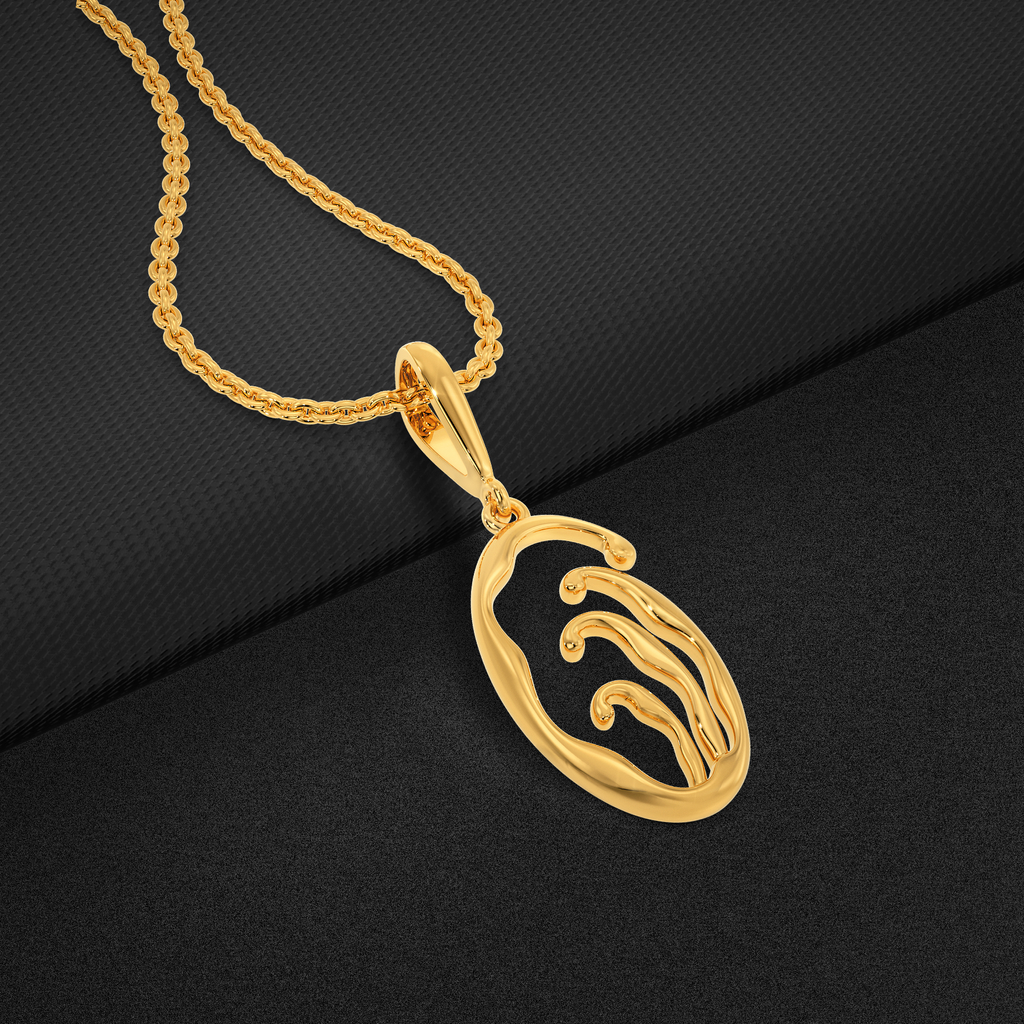 Aqua Wave Gold Pendants