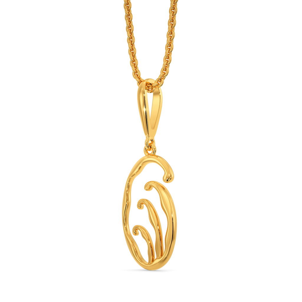 Aqua Wave Gold Pendants
