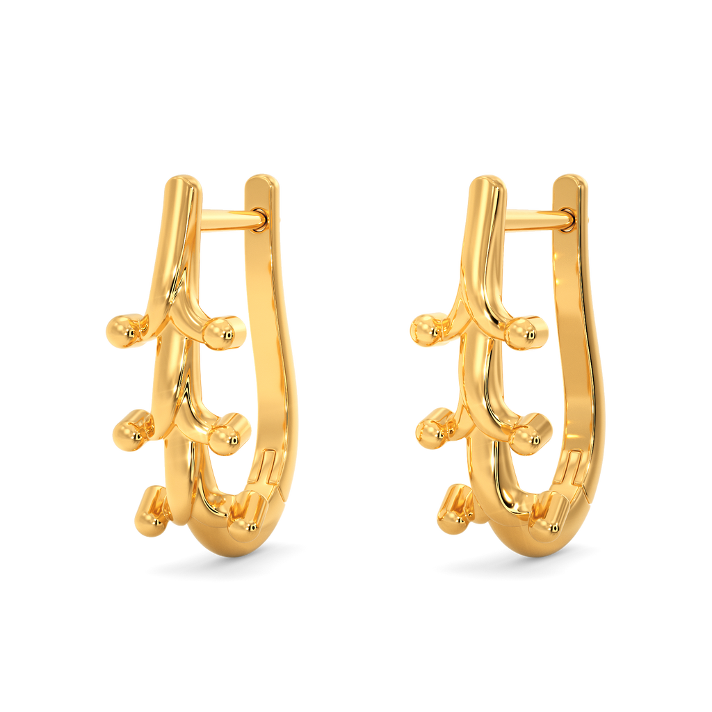 Coral Dream Gold Earrings