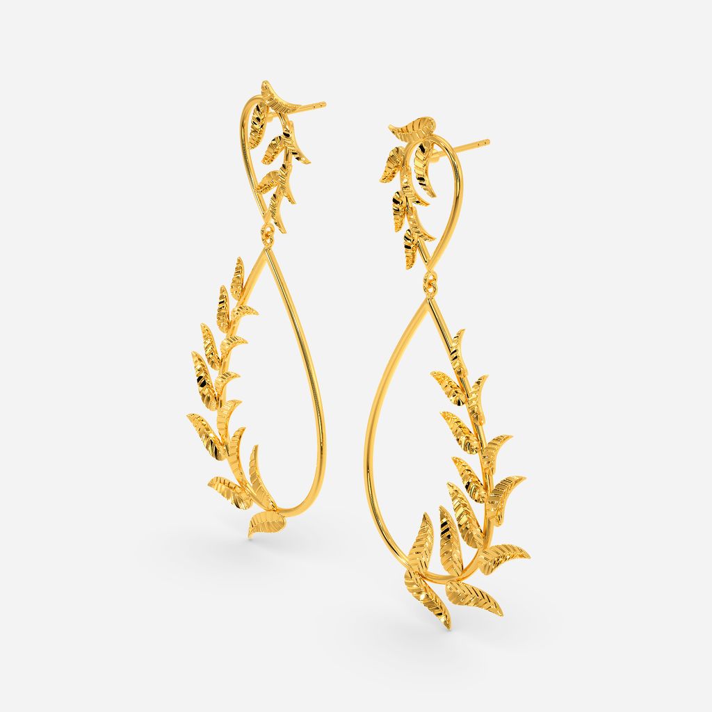 Wreath Of Twines Gold Earrings