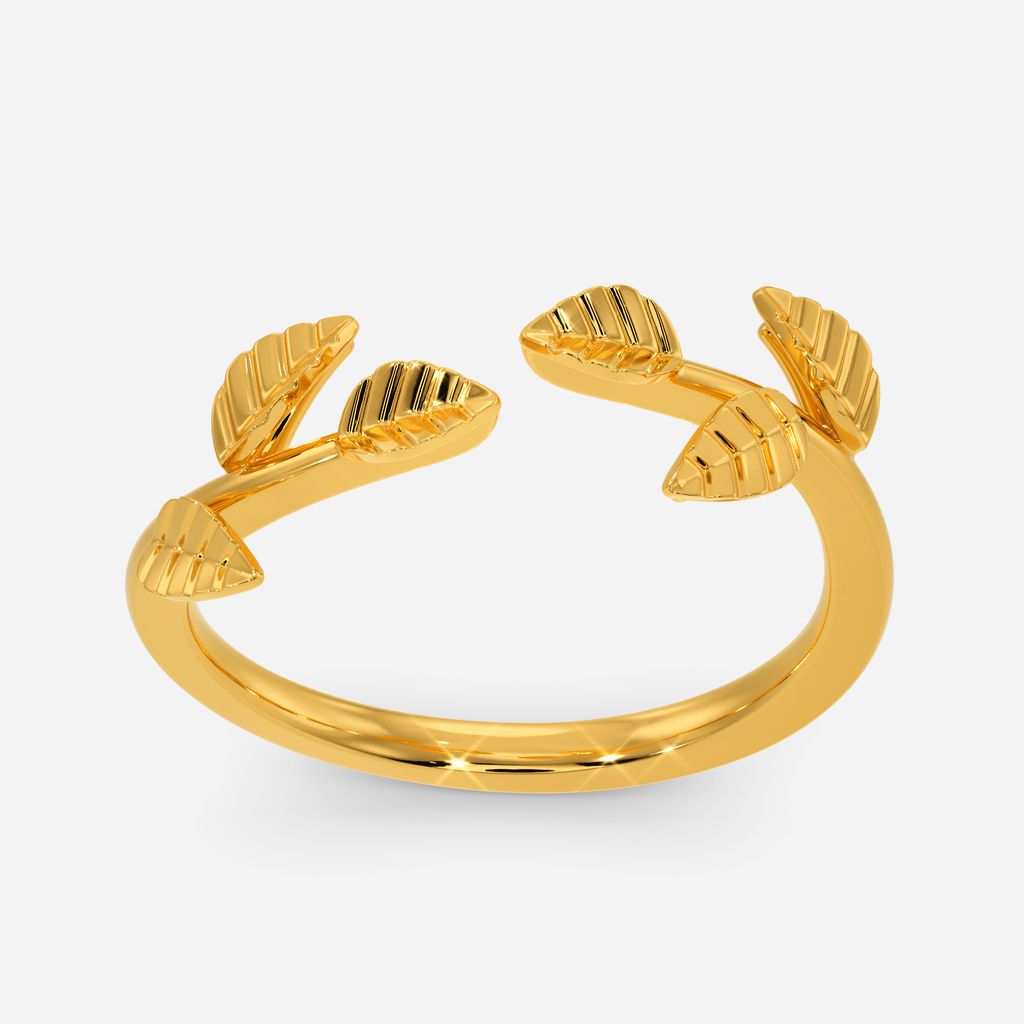 Greek Gold Leaves Gold Rings alternate view 3