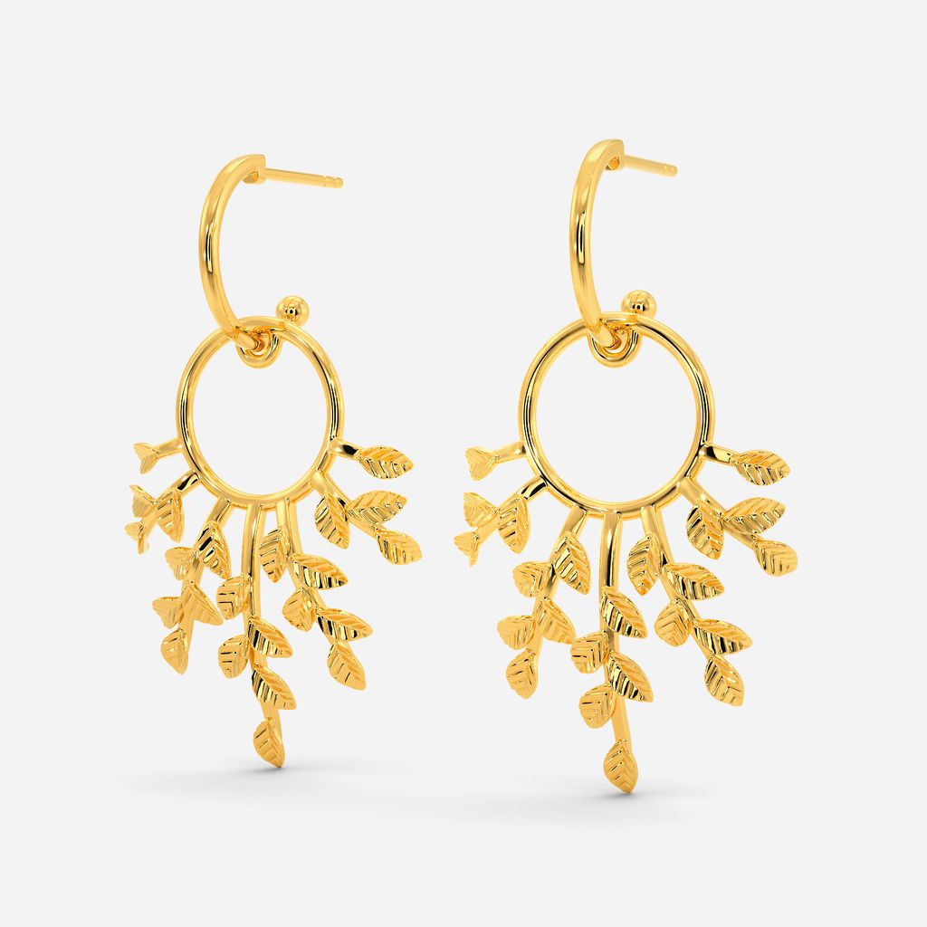 Greek Olive Gold Earrings