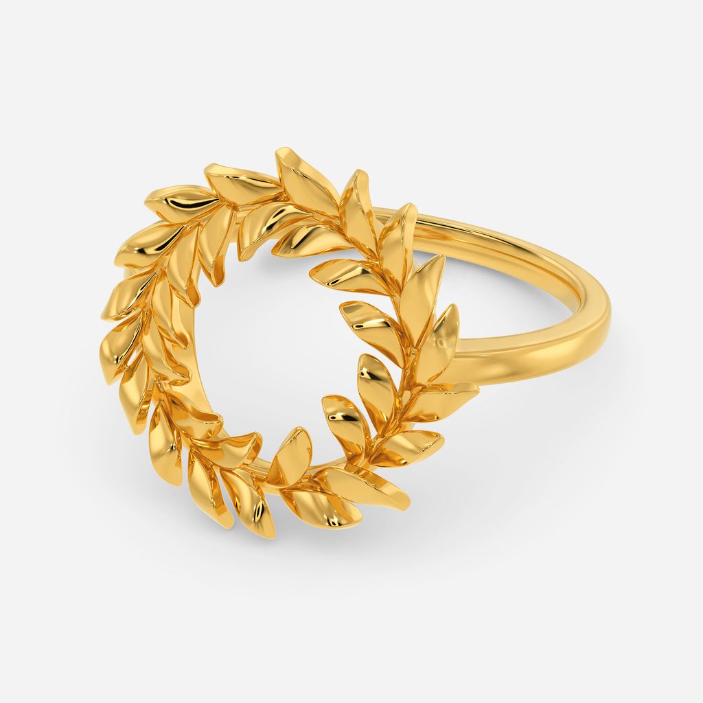 Gold Olive Wreath Gold Rings alternate view 2