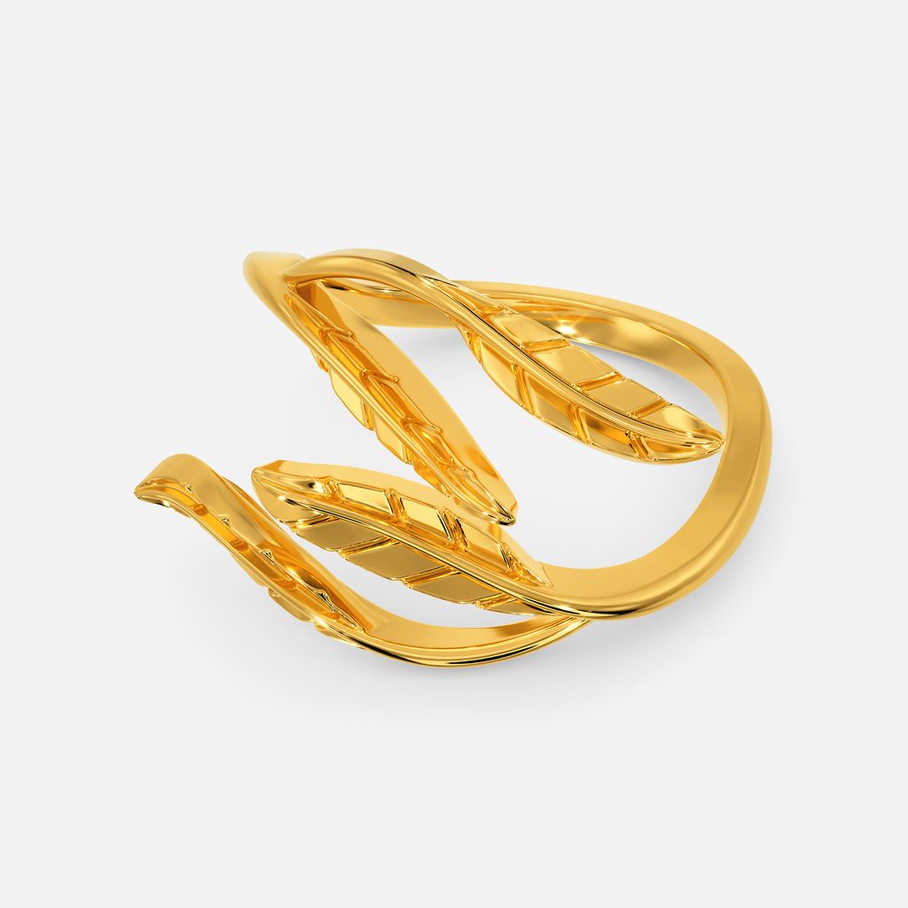 Olive Leaves Gold Rings alternate view 2