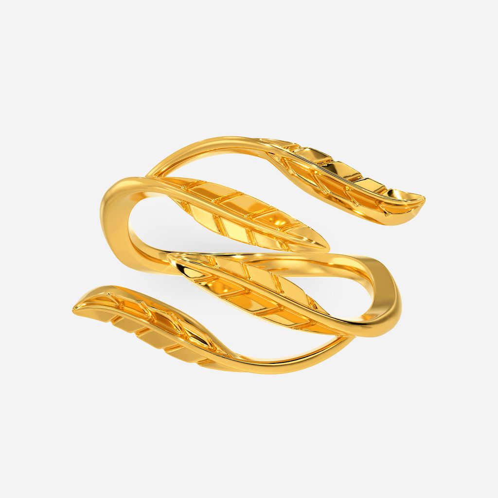 Olive Leaves Gold Rings image