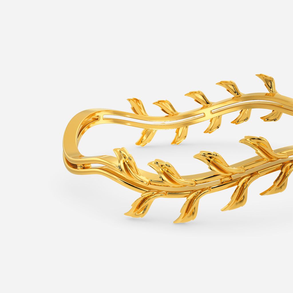 Olive Leaves Gold Bangles