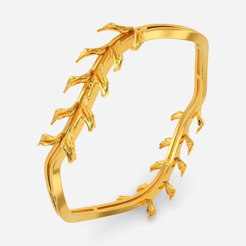 Olive Leaves Gold Bangles