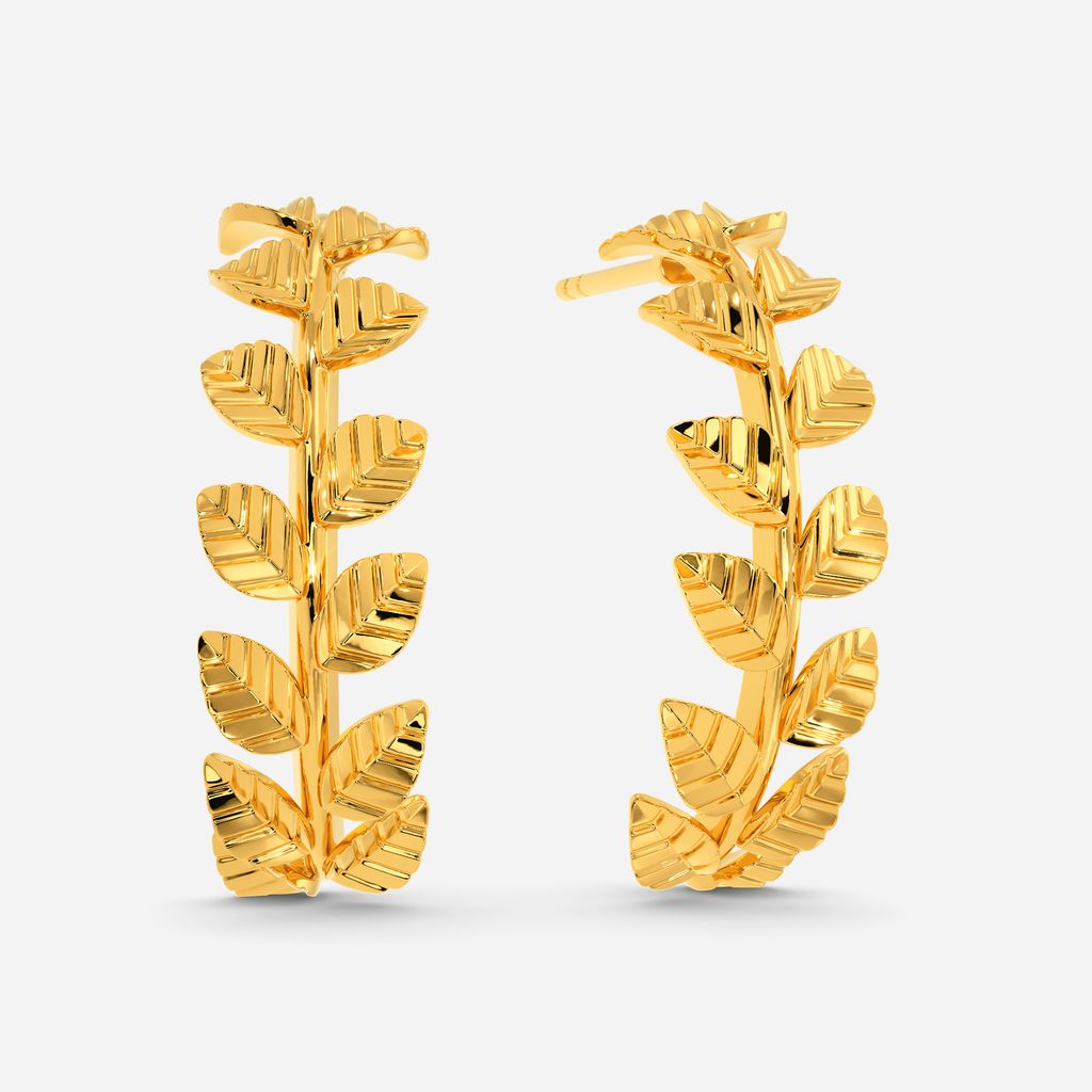 Leafy Vine Gold Earrings