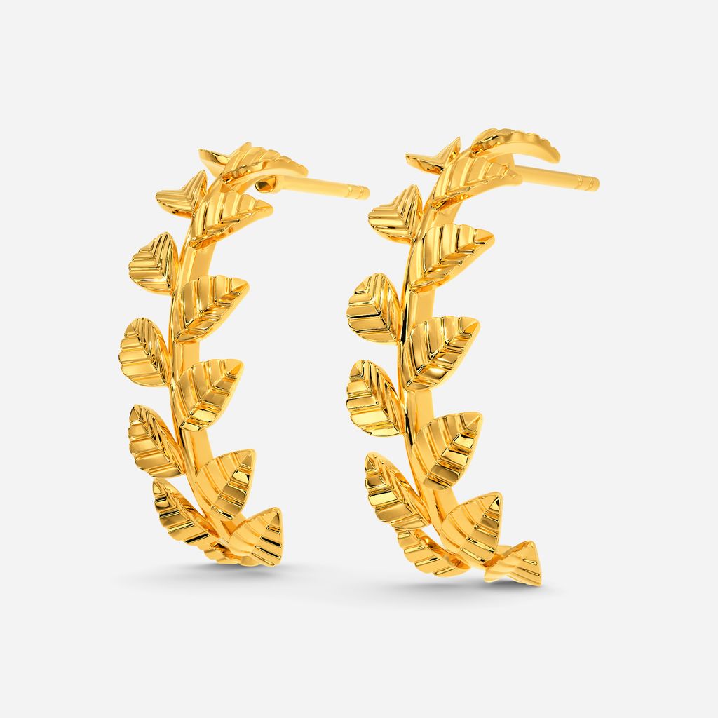 Leafy Vine Gold Earrings