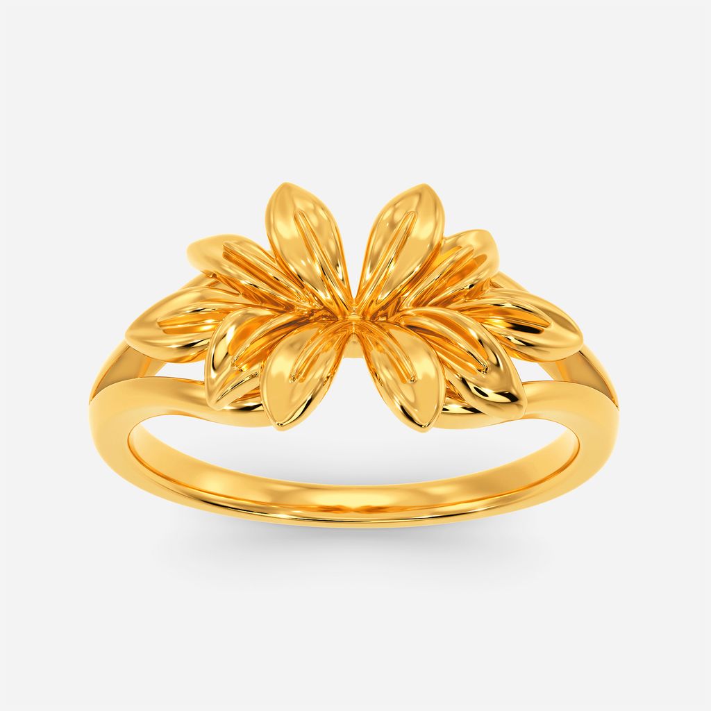 Twin Leaf Gold Rings alternate view 3