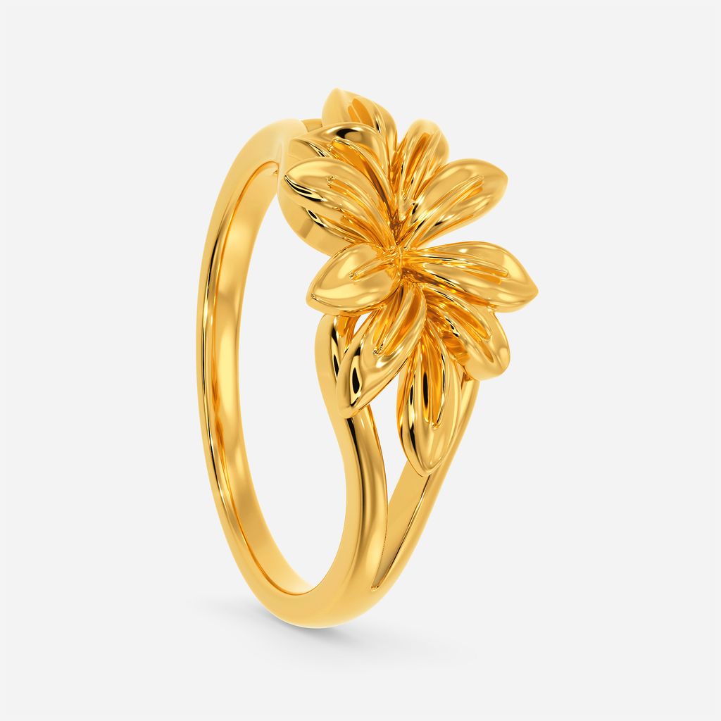 Twin Leaf Gold Rings image