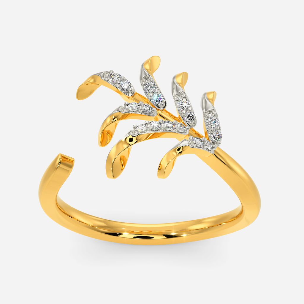 Twisted leaves Diamond Rings alternate view 3