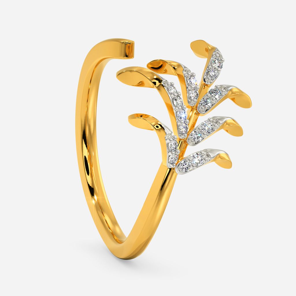 Twisted leaves Diamond Rings image