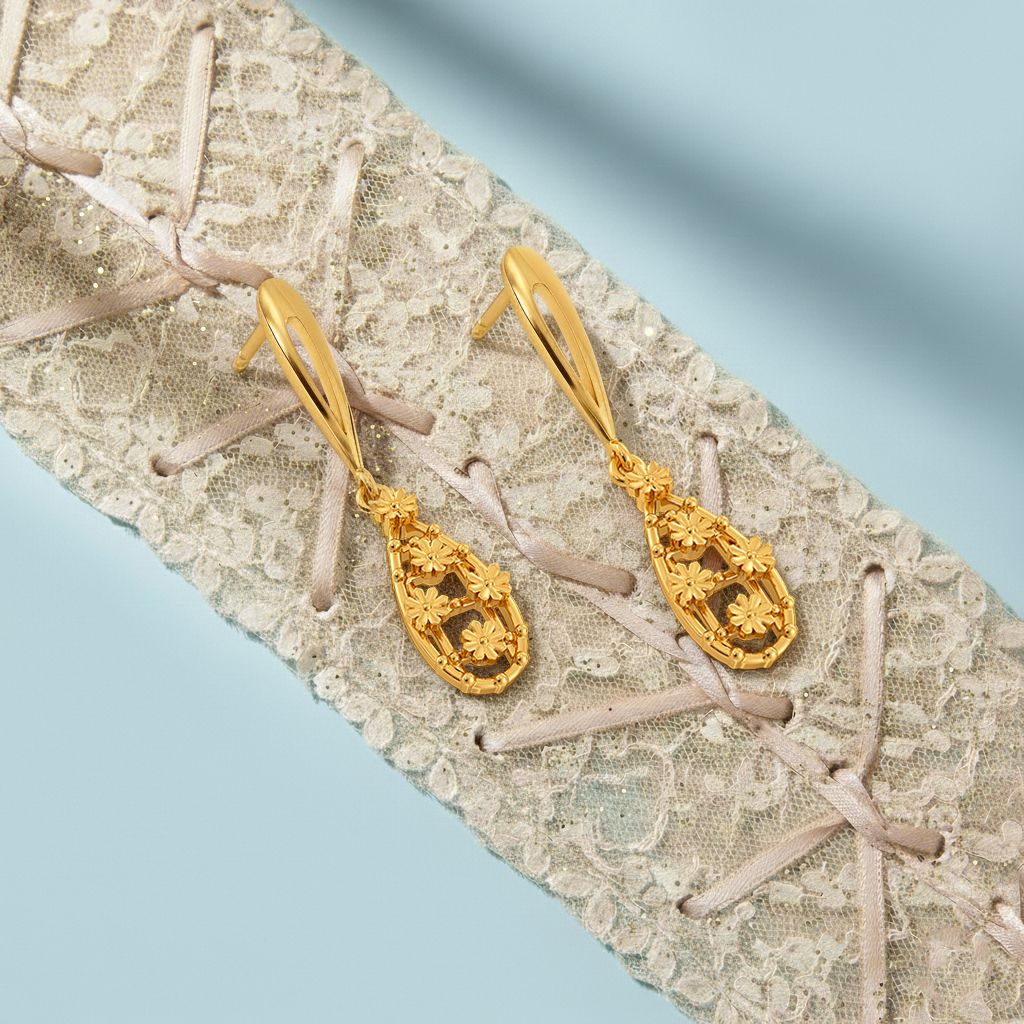 Lace Reimagined Gold Earrings