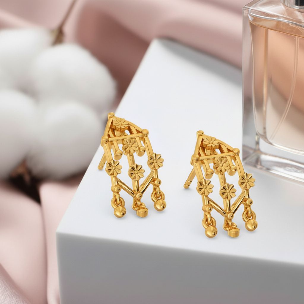 Lace Reimagined Gold Earrings