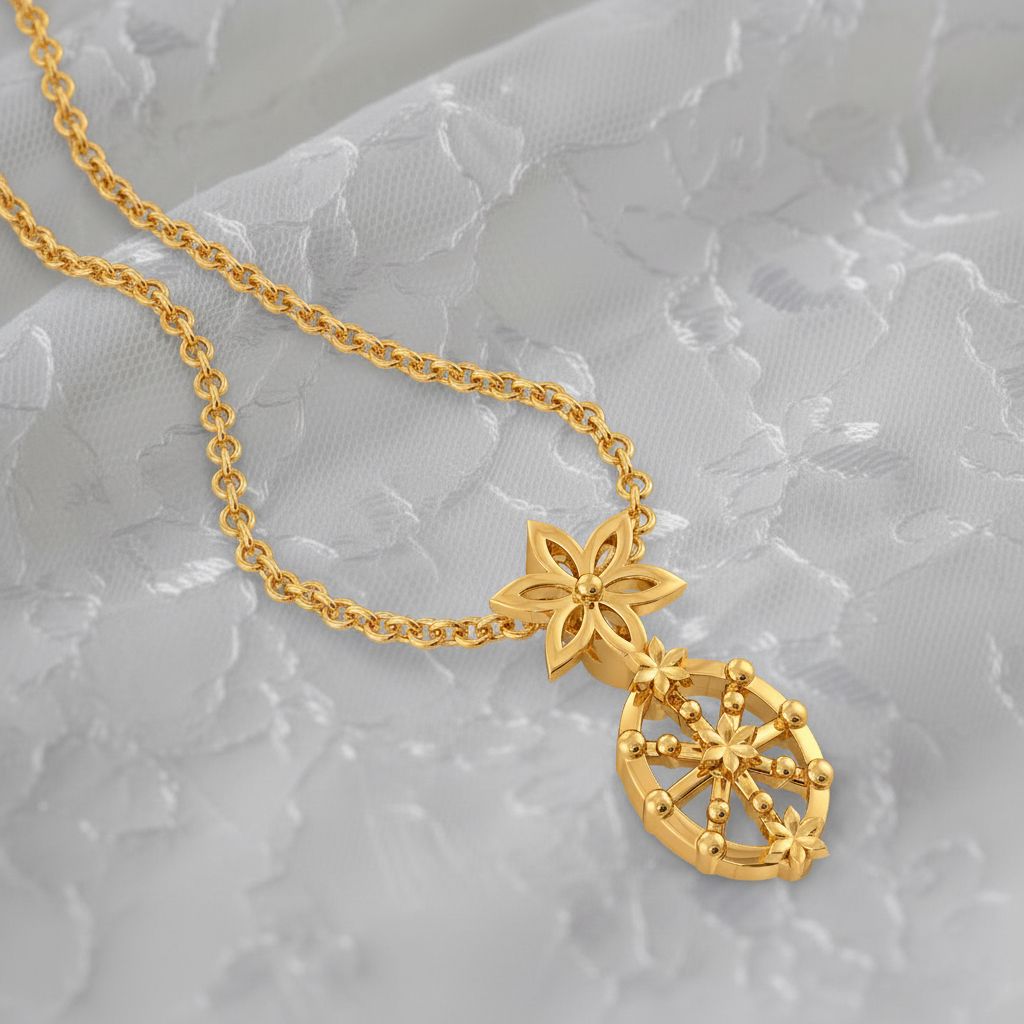Lovely Lace Gold Pendants