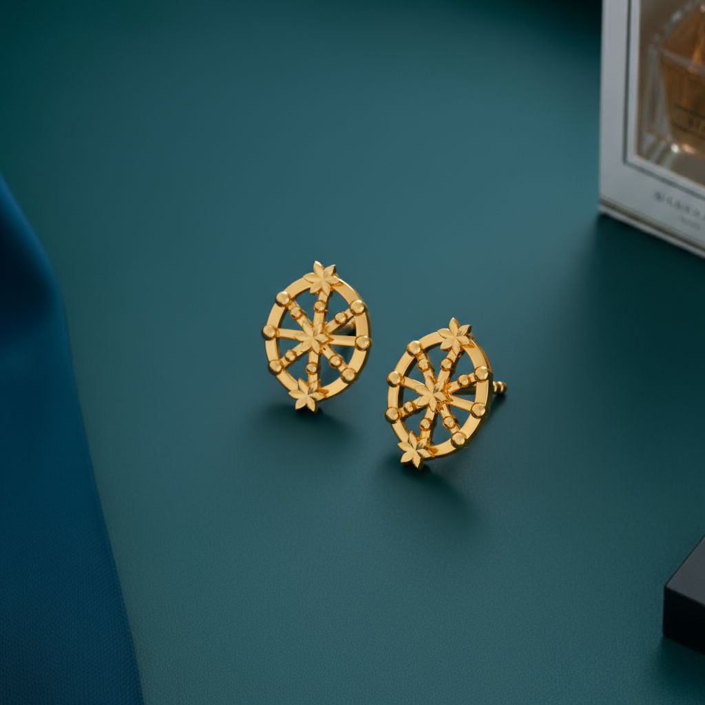 Lovely Lace Gold Earrings