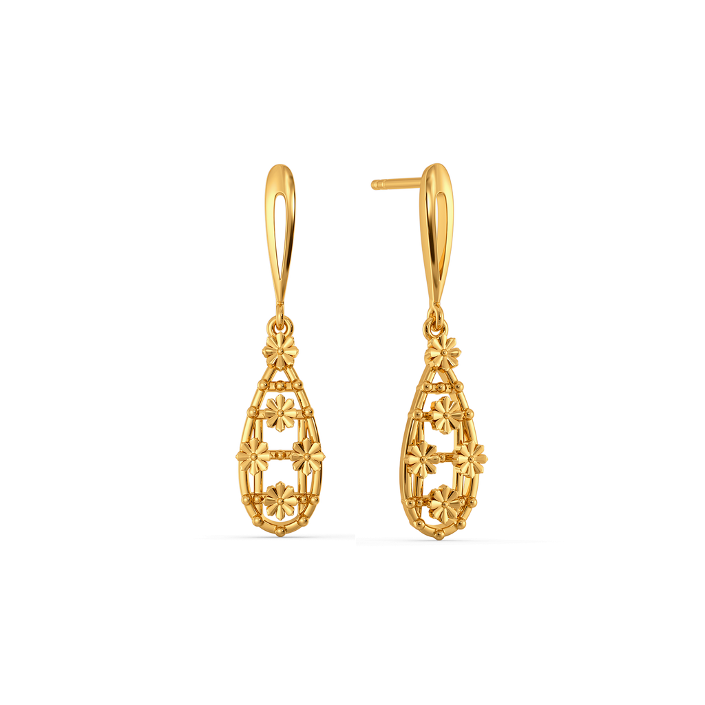 Lace Reimagined Gold Earrings