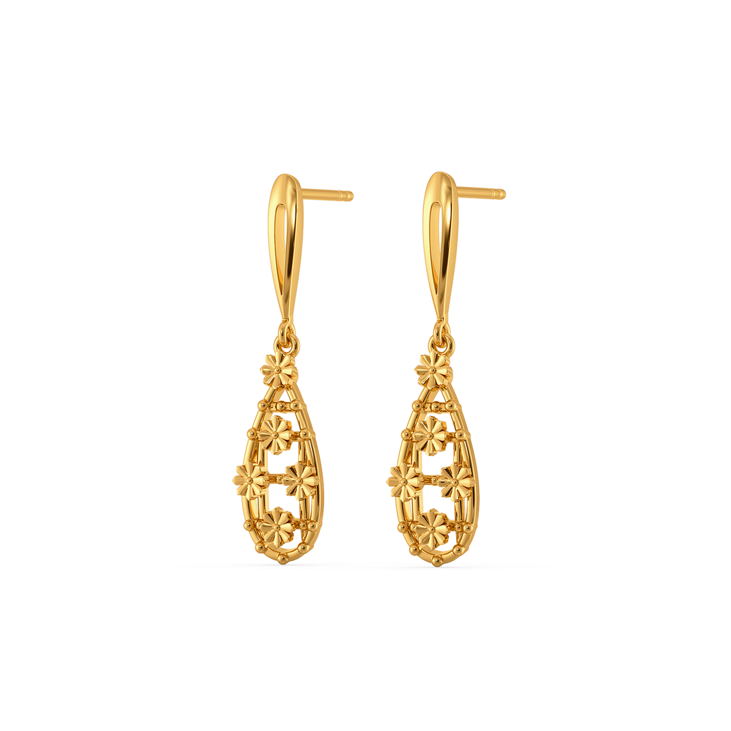 Lace Reimagined Gold Earrings