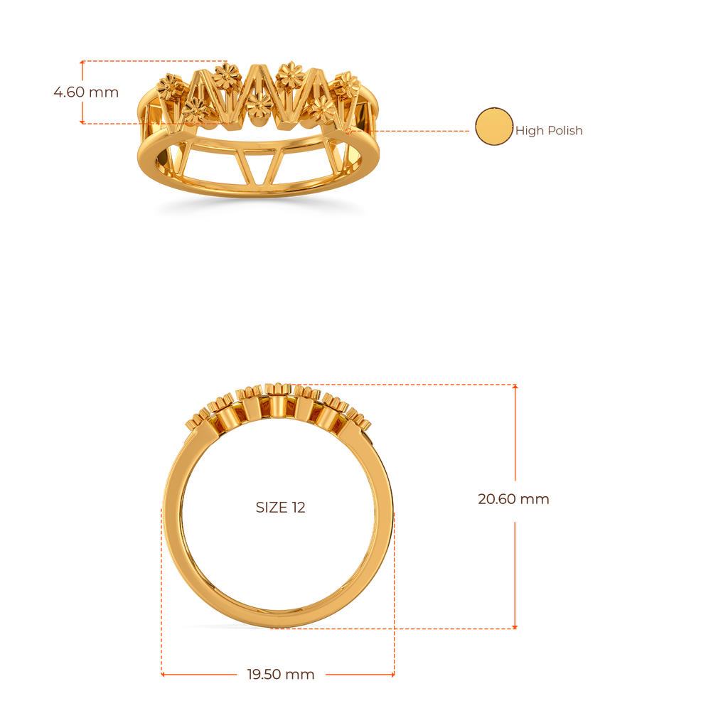 Lace Reimagined Gold Rings image