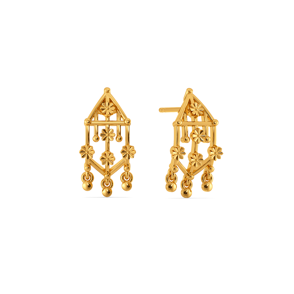 Lace Reimagined Gold Earrings