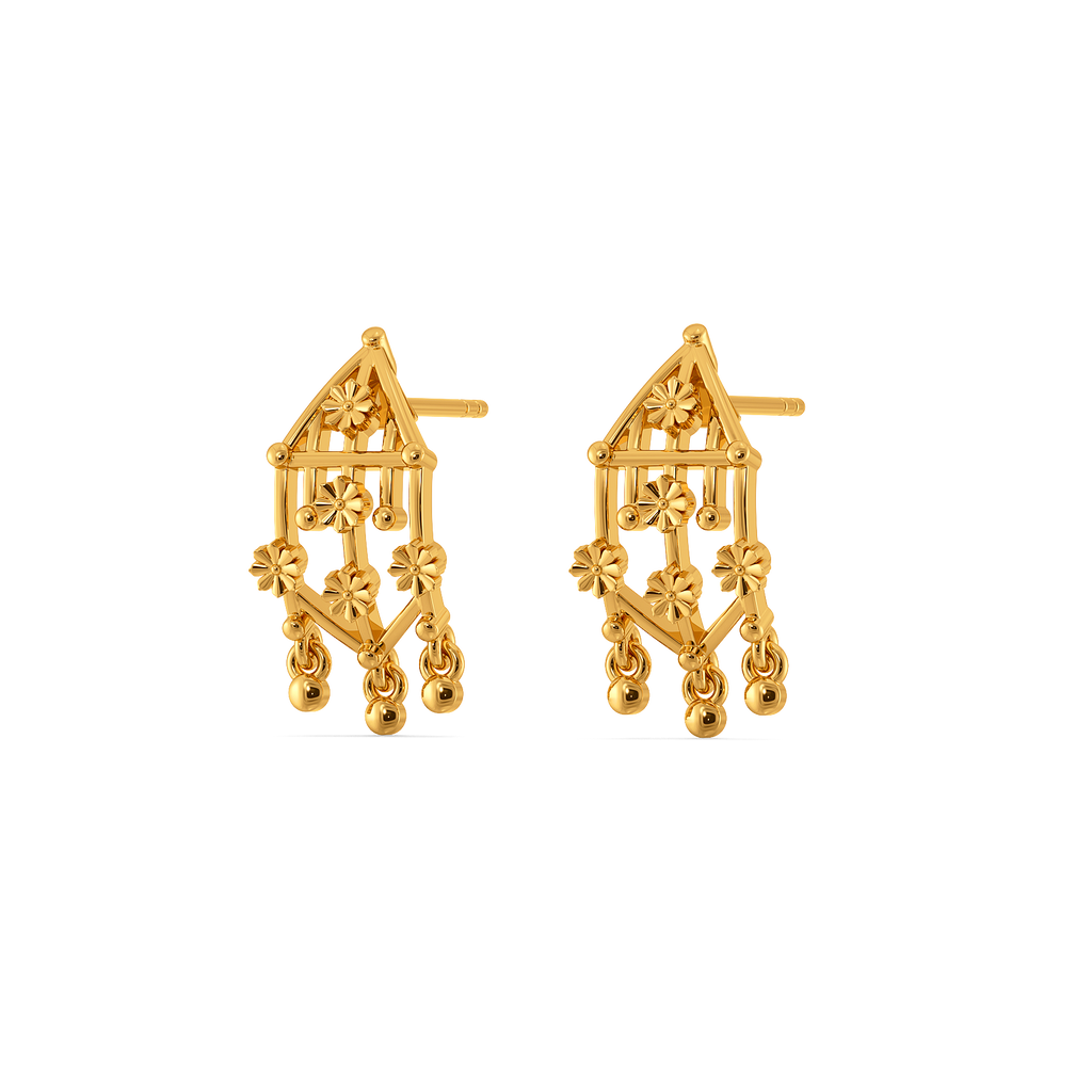 Lace Reimagined Gold Earrings