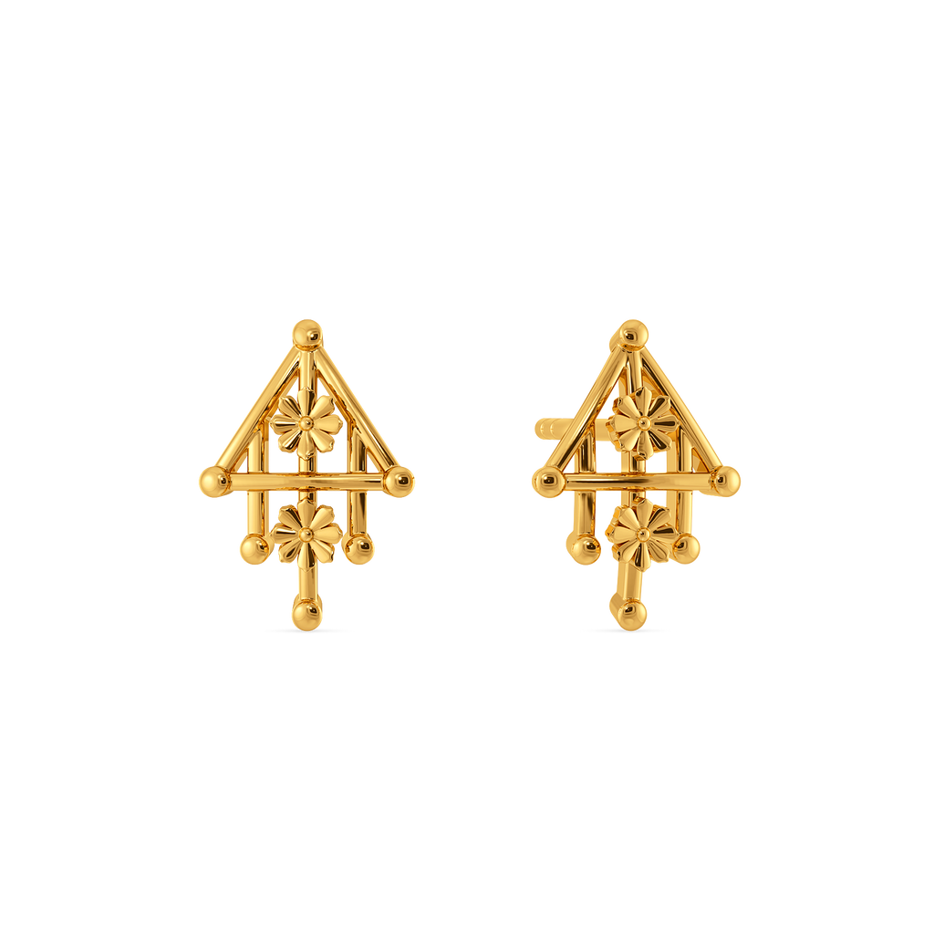 Lace Reimagined Gold Earrings