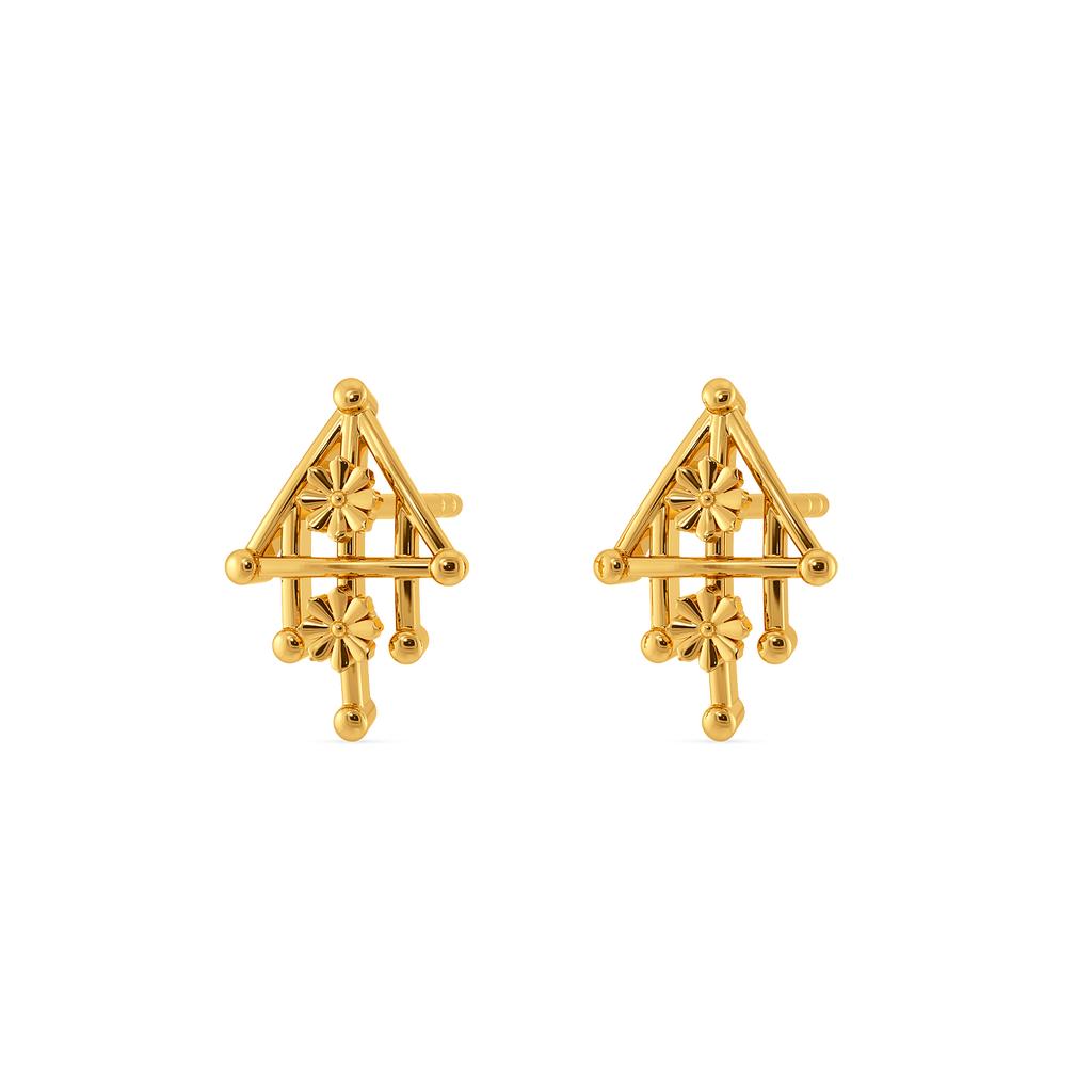 Lace Reimagined Gold Earrings