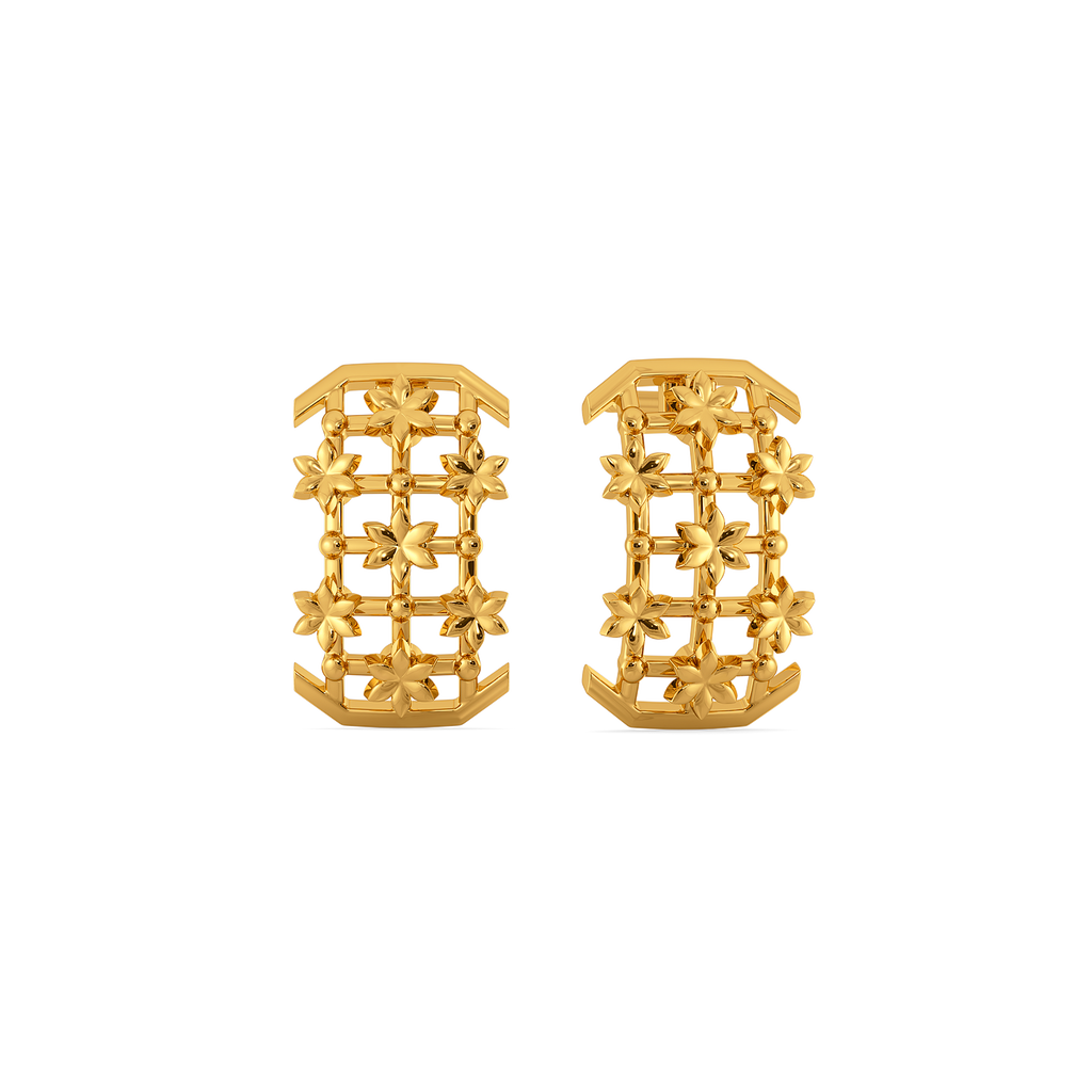 Lovely Lace Gold Earrings