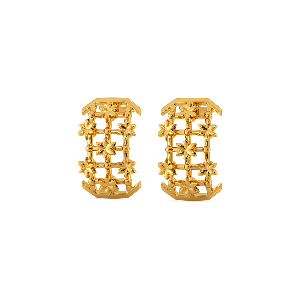 Lovely Lace Gold Earrings