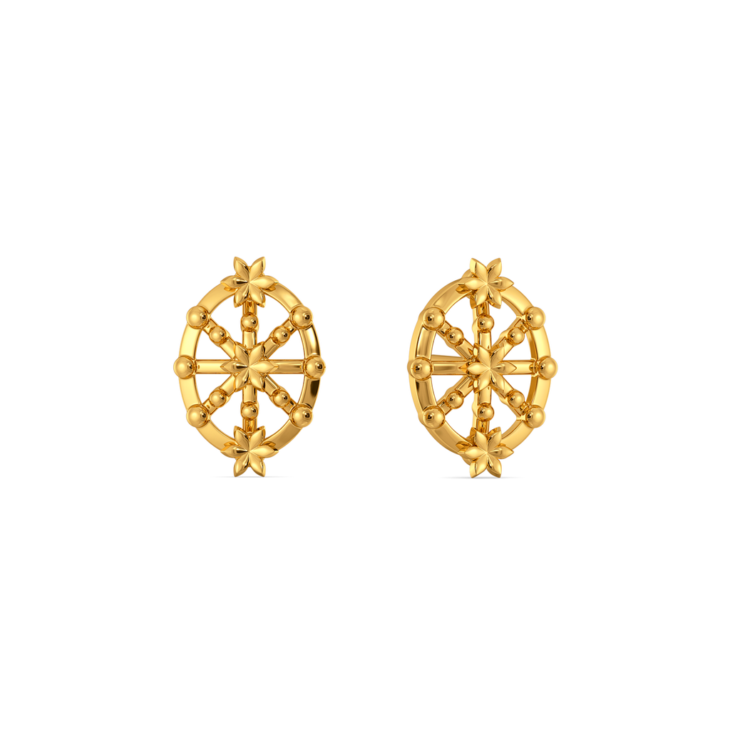 Lovely Lace Gold Earrings