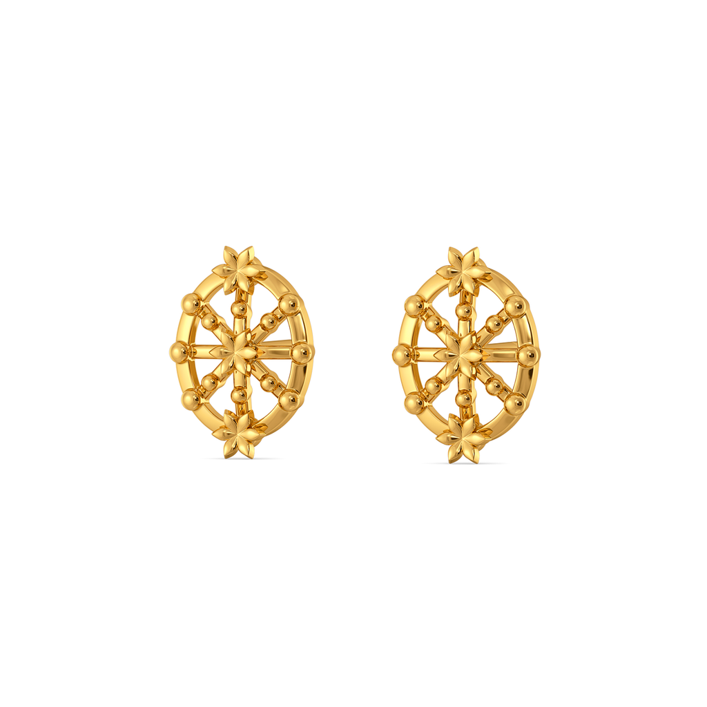 Lovely Lace Gold Earrings