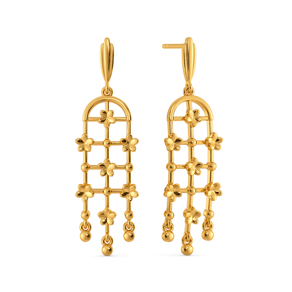 Bloom Lace Gold Earrings