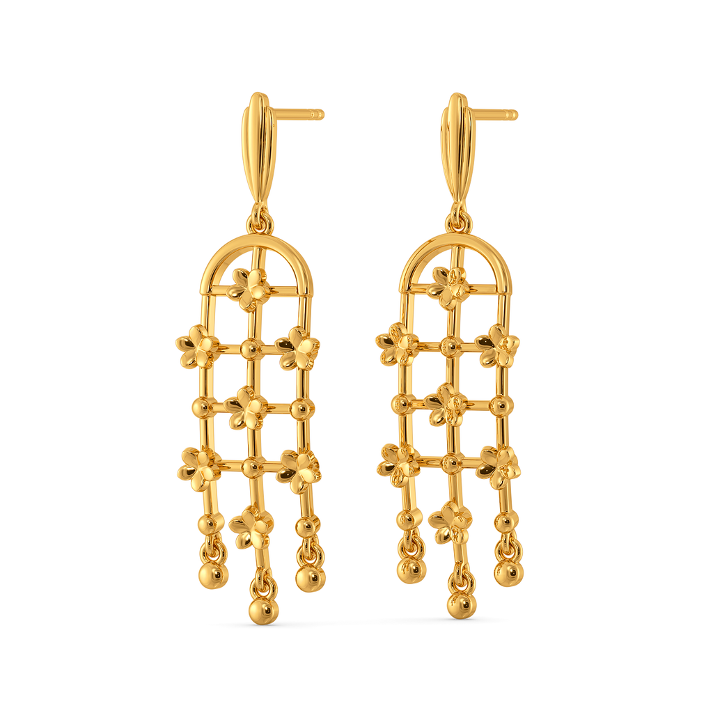 Bloom Lace Gold Earrings